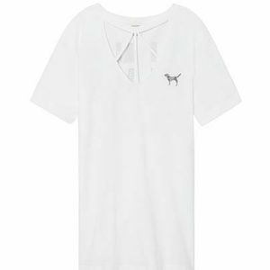 [VS Pink] White Choker Shirt